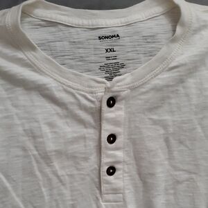 Sonoma White Casual Button Down Shirt